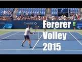 FEDERER s'entraine à la volley (US Open 2015)